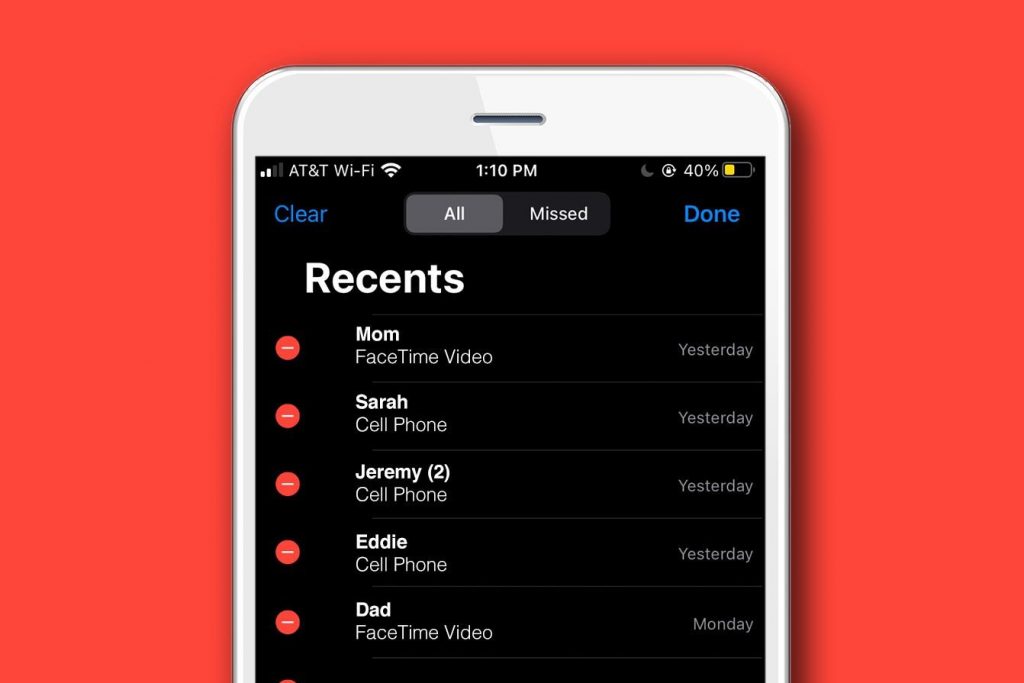 how to search my call history iphone