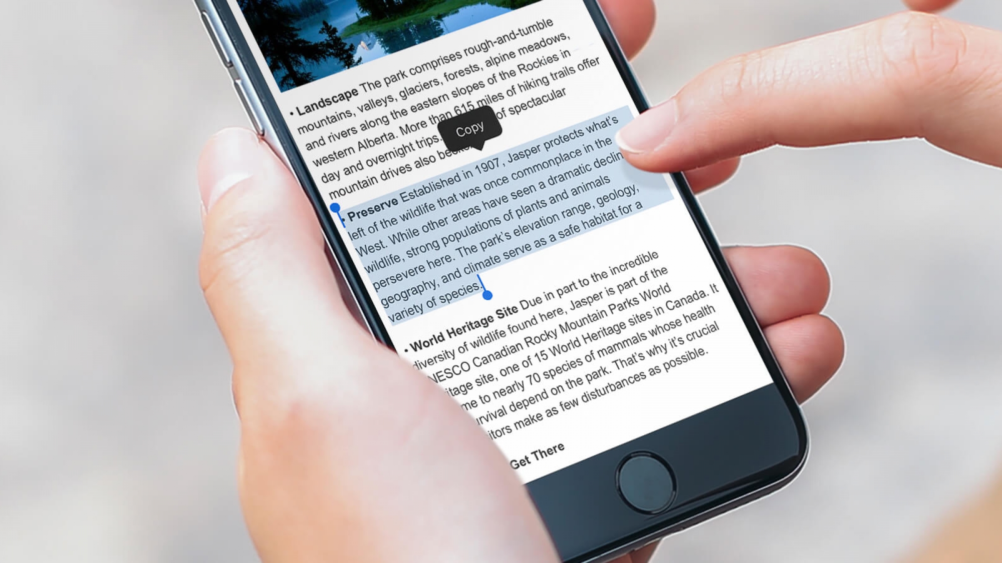 How To Select Text On An Iphone