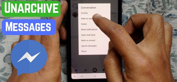 How to unarchive messages on messenger