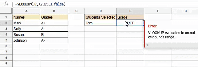 Formula Parse Error