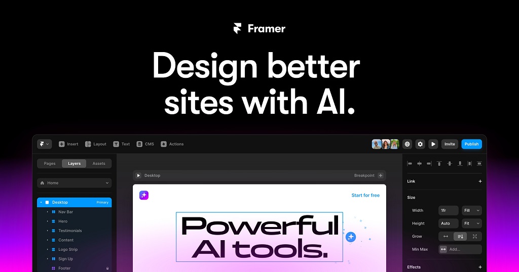 Is Framer good for building a website